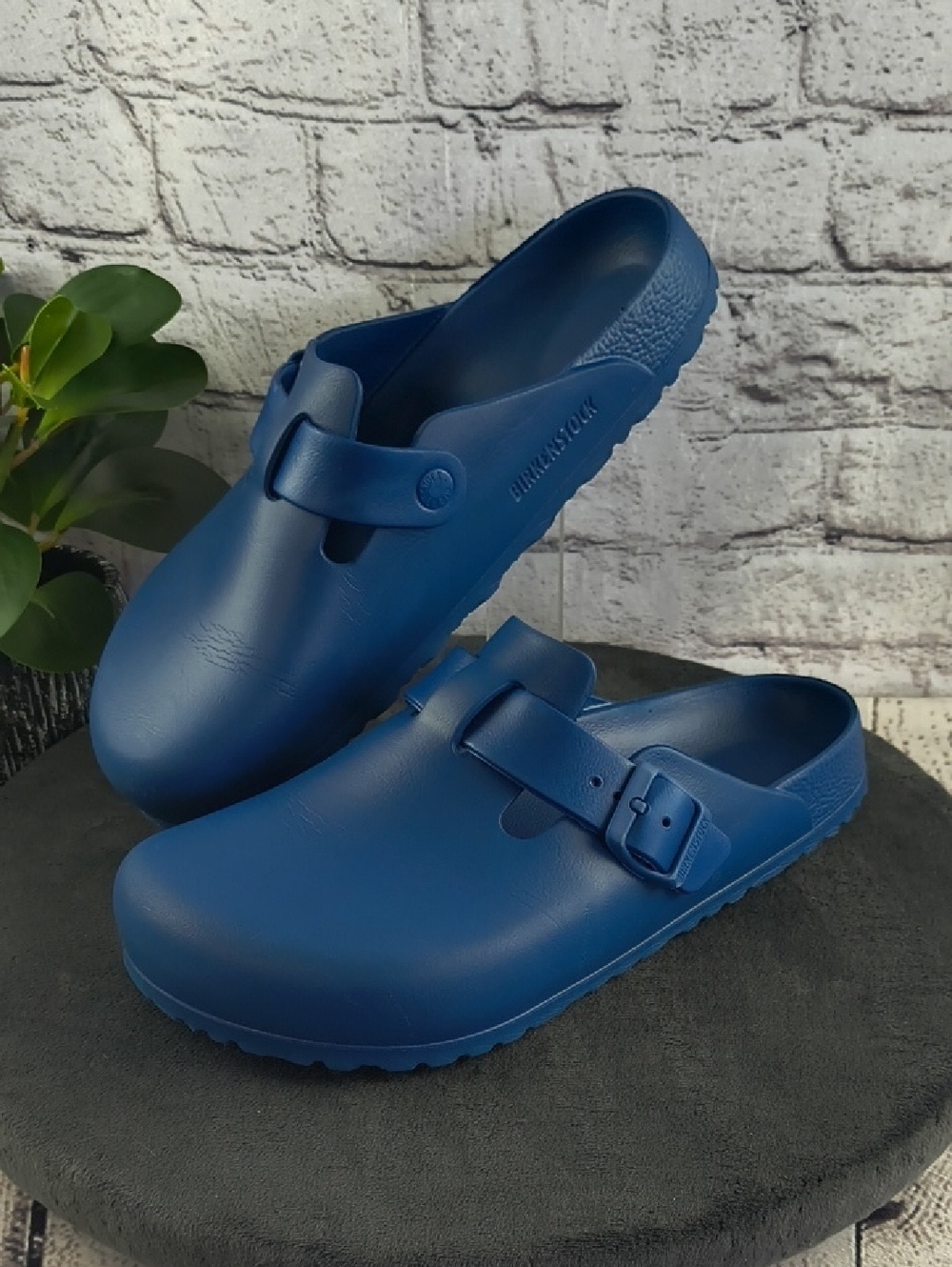 Birkenstock Royal Blue Boston EVA Slip-On Clogs with Buckle SOLD OUT COLOR